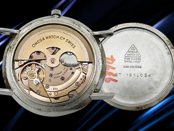 オメガ デビル Ref.ST161.024 Cal.711 SS シルバーダイヤル リザードベルト+Ωはしご尾錠装着 オートマチック OMEGA DE VILL [代行おまかせコース]