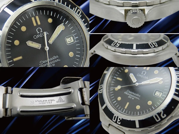 オメガ シーマスター プロフェッショナル 200M 通称プレボンド 後期型 SS ワンピース ブラックダイヤル ブレス装着 クオーツ OMEGA Seamaster PRE BOND [代行おまかせコース]