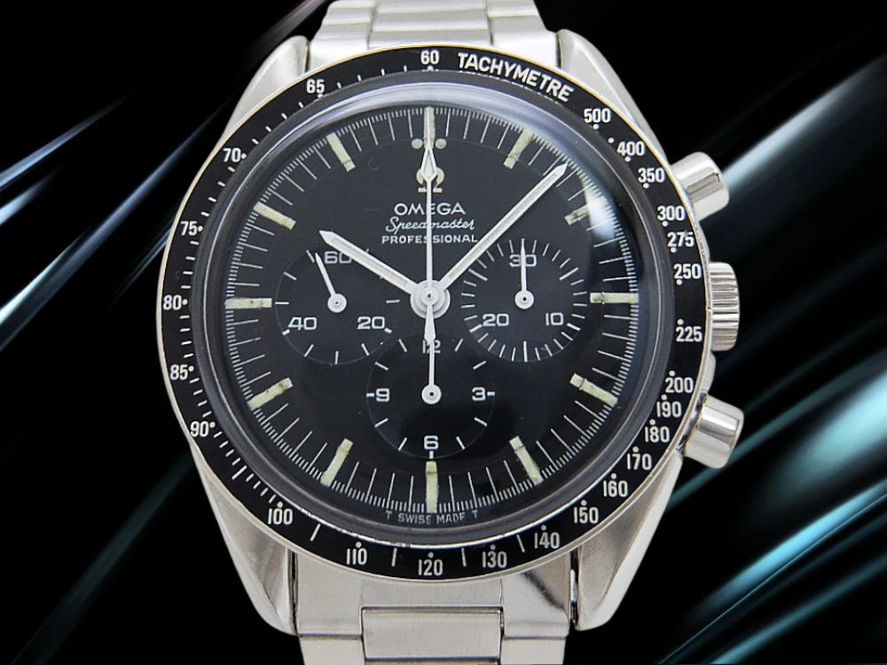 オメガ スピードマスター プロフェッショナル 4thモデル Ref.145.012-67SP Cal.321 SS ブラックダイヤル キャタピラエクステンションブレス装着 手巻き クロノグラフ OMEGA Speedmaster Professional 4th [代行おまかせコース]