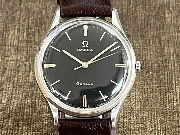 オメガ OMEGA ジュネーブ ブラック文字盤 131.003 尾錠付属