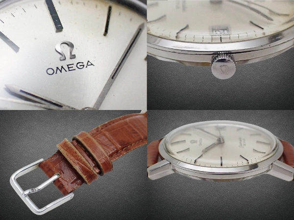 オメガ シーマスター デビル SS ユニシェルケース シルバーダイヤル 社外レザー装着 手巻き OMEGA Seamaster DE VILLE [代行おまかせコース]