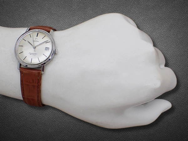 オメガ シーマスター デビル SS ユニシェルケース シルバーダイヤル 社外レザー装着 手巻き OMEGA Seamaster DE VILLE [代行おまかせコース]