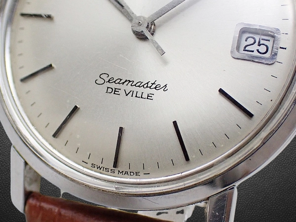 オメガ シーマスター デビル SS ユニシェルケース シルバーダイヤル 社外レザー装着 手巻き OMEGA Seamaster DE VILLE [代行おまかせコース]
