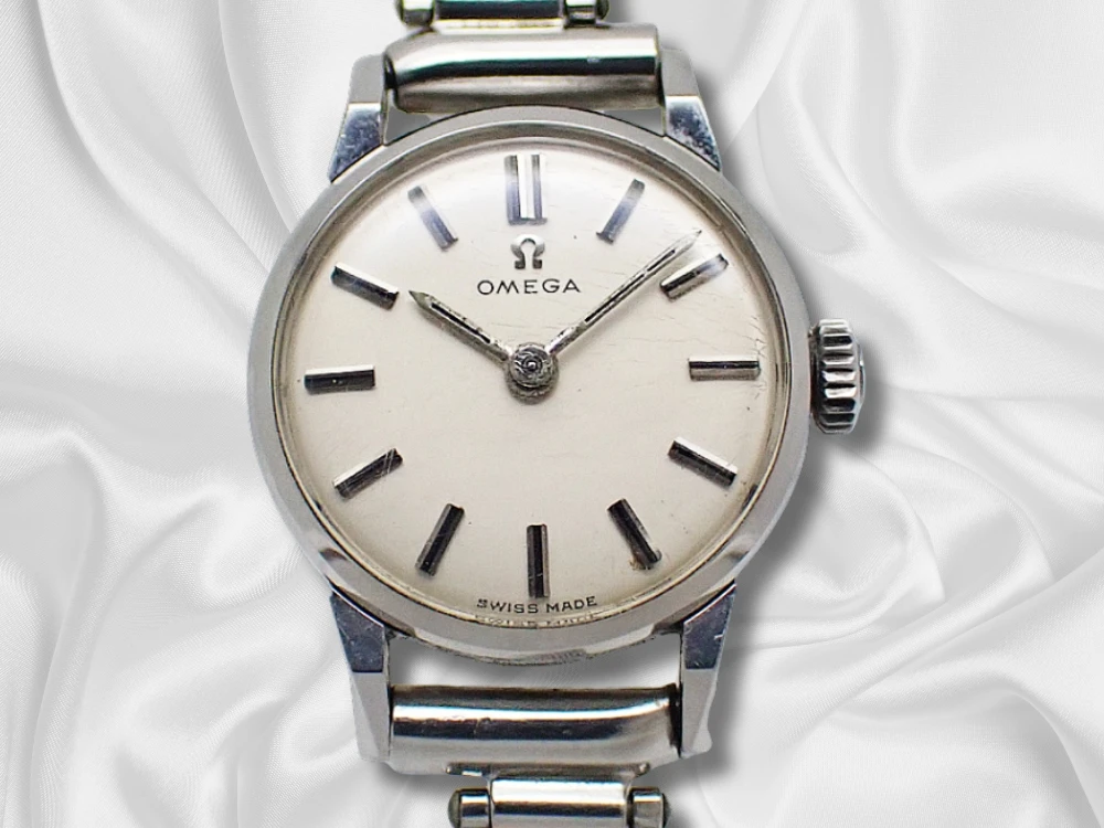 オメガ レディース Ref.11043-61 Cal.245 SS シルバーダイヤル 社外ブレス装着 手巻き OMEGA [代行おまかせコース]