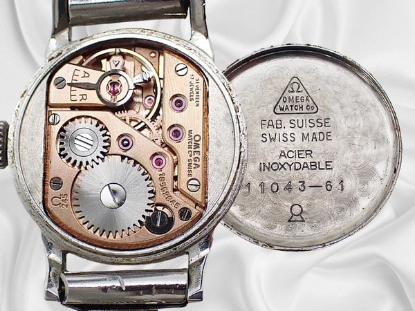 オメガ レディース Ref.11043-61 Cal.245 SS シルバーダイヤル 社外ブレス装着 手巻き OMEGA [代行おまかせコース]