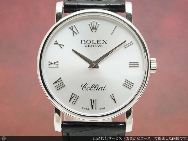 ロレックス ROLEX チェリーニ クラシック 18KWG 金無垢 ラウンドケース ローマンダイヤル Ref.5115 手巻き 国際保証カード・BOX・タグ・保証書等付属