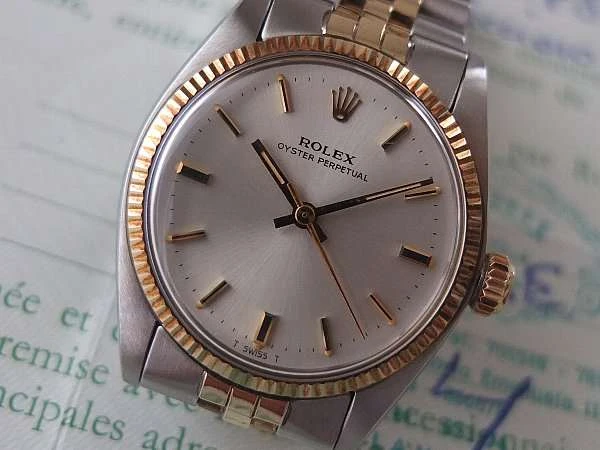 ロレックス オイスター パペチュアル ROLEX OYSTER PERPETUAL Ref.6751 ボーイズサイズ コンビモデル ロレックスの国際保証書付属