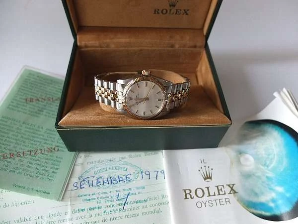 ロレックス オイスター パペチュアル ROLEX OYSTER PERPETUAL Ref.6751 ボーイズサイズ コンビモデル ロレックスの国際保証書付属