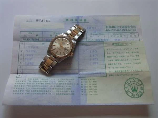 ロレックス ROLEX デイトジャスト 自動巻き Ref.1601 希少なオイスターコンビブレス 日本ロレックスOH保証書付属