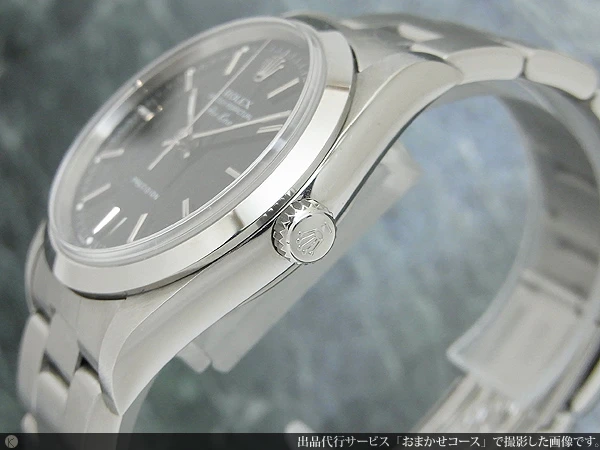 ロレックス ROLEX オイスターパーペチュアル エアキング プレシジョン ブラックミラーダイヤル Ref.14000M Cal.3130 オートマチック 保証書・BOX等付属