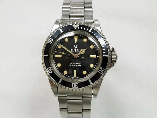 ロレックス サブマリーナ ROLEX SUBMARINER Ref.5513 メーターファースト 枠なし 山傘ドーム風防 3連巻込ブレスレット(7836) 日本ロレックス修理見積書付属