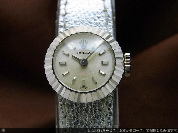 ロレックス ROLEX カメレオン オーキッド プチラウンド 18KWG 清楚で上品なレディースモデル 手巻き ロレックス尾錠・ベルト・ギャランティ・内箱付属