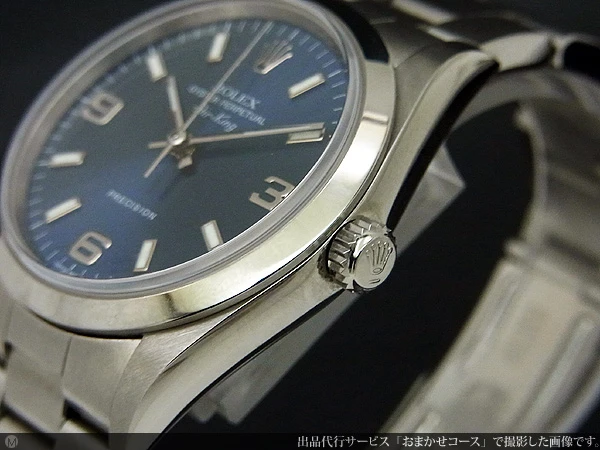 ロレックス ROLEX オイスターパーペチュアル エアキング ブルー文字盤 Ref.14