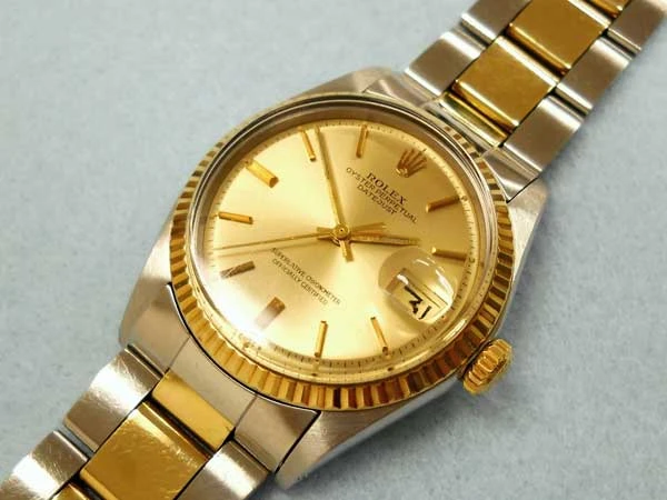 ロレックス ROLEX デイトジャスト DATEJUST Ref.1601 (YG/SS) 3連コンビ用巻込ブレス(7836) 良品 日本ロレックス見積書付属