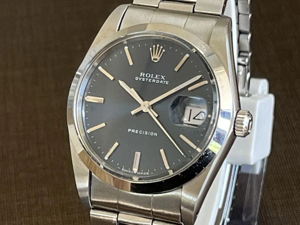 ロレックス ROLEX オイスターデイト 6694 ブルー文字盤 日本ロレックス国際サービス保証書付属