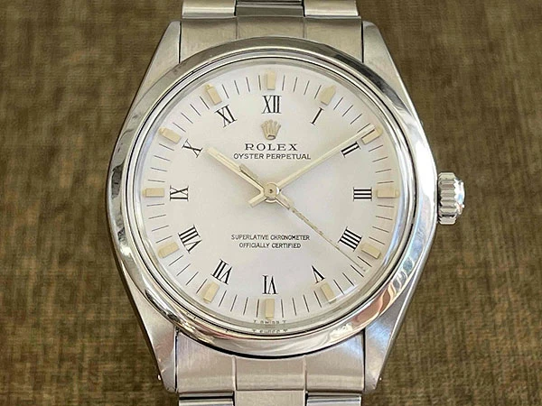 ロレックス ROLEX オイスターパーペチュアル 1002 ホワイトローマンダイヤル BOX・ギャラ・クロノメーター証明書付属