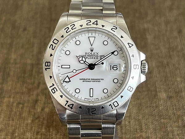 エクスプローラーII ROLEX 16570 T番 オールトリチウム文字盤 横穴モデル 日本ロレックスOH見積書付属