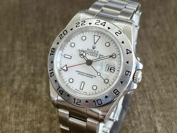 エクスプローラーII ROLEX 16570 T番 オールトリチウム文字盤 横穴モデル 日本ロレックスOH見積書付属