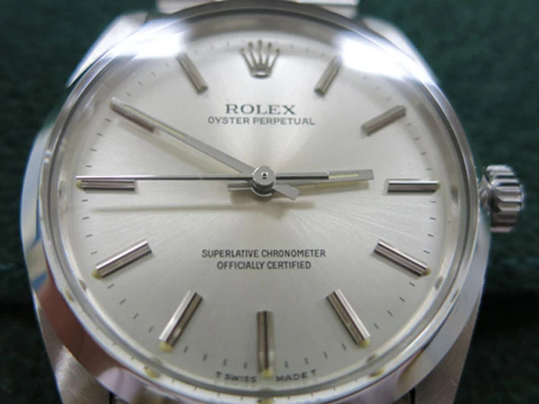 ロレックス 希少 美品 オイスターパーペチュアル ノンデイト Ref.1002/0 日本ロレックス正規品 名機 Cal.1570搭載 自動巻き時計 高年式1986年製造 日本ロレックスオーバーホール済み オーバーホール基本料金半額特典 ロレックスの整備時のサービスギャランティー他付属品完備