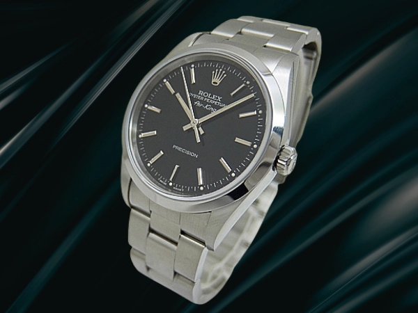 ロレックス エアキング Ref.14000 27石 Cal.3000 SS ブラックダイヤル 3連ハードブレスレット オートマチック 2025年OH済 BOX・ギャラ・日本ロレックス修理明細付属 ROLEX OYSTER PERPETUAL Air-King [代行おまかせコース]