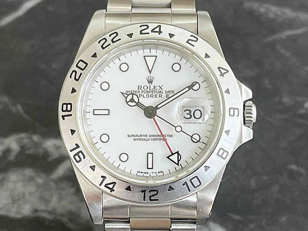 ロレックス ROLEX エクスプローラーII 16570 ギャランティー等完備 T番 オールトリチウム文字盤 販売店保証書付属