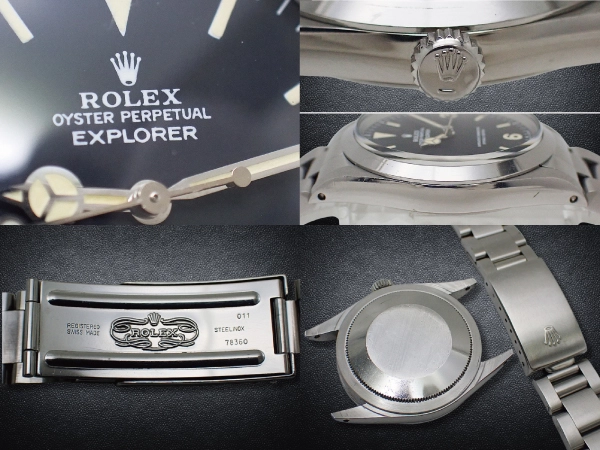 ロレックス エクスプローラーI Ref.1016 Cal.1570 SS ブラックダイヤル 3連ハードブレス Ref.78360 オートマチック 2026年OH済 時計店修理明細・日本ロレックス修理明細付属 ROLEX OYSTER PERPETUAL EXPLORERⅠ [代行おまかせコース]