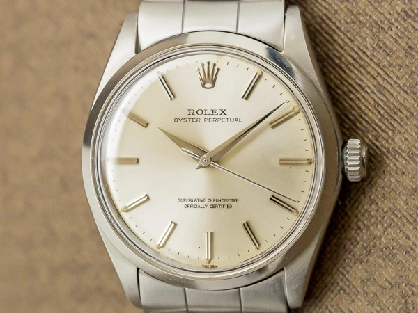 ロレックス オイスターパーペチュアル Ref.1002 クロノメーター ノンデイト シンプルメンズ 3連巻き込みブレス仕様 ROLEX BOX付き [ 代行おまかせコース ]