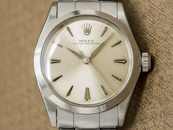 ロレックス オイスターパーペチュアル Ref.6548 ボーイズサイズ クサビインデックス シンプルダイヤル ROLEX 3連リベットブレス仕様 [ 代行おまかせコース ]