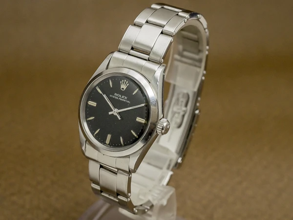 ロレックス オイスターパーペチュアル Ref.6548 ボーイズサイズ ブラックダイヤル ROLEX 3連リベットブレス仕様 購入店保証書付き[ 代行おまかせコース ]