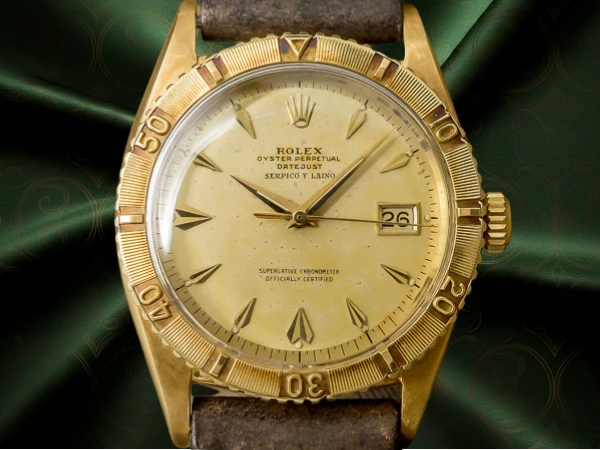 ロレックス オイスター パーペチュアル デイトジャスト サンダーバード Ref.6609 18KYG SERPICO Y LAINO Wネーム ヴィンテージ ROLEX [ 代行おまかせコース ]