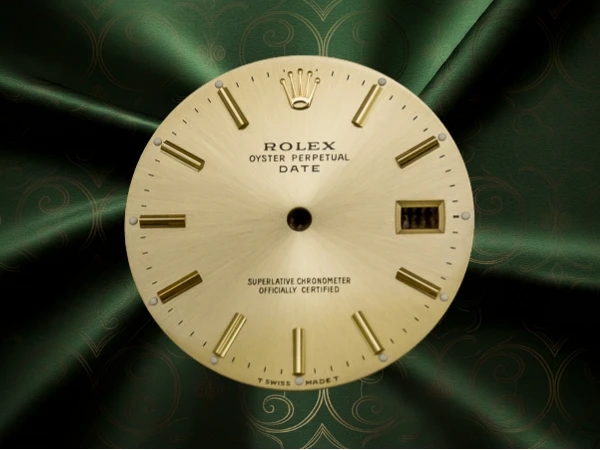 ロレックス オイスターパーペチュアルデイト用 ゴールド文字盤・カレンダーディスク&針セット メンズ ROLEX パーツ [ 代行おまかせコース ]