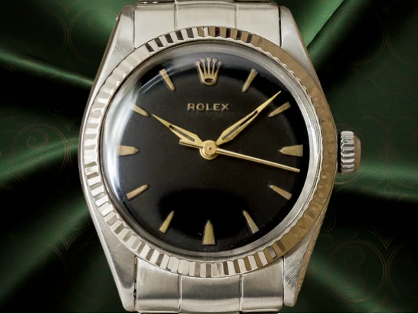 ロレックス オイスター スピードキング ブラックダイヤル Ref.6430 手巻き WGベゼル ロレックス リベットブレス仕様 ROLEX SPEEDKING [ 代行おまかせコース ]