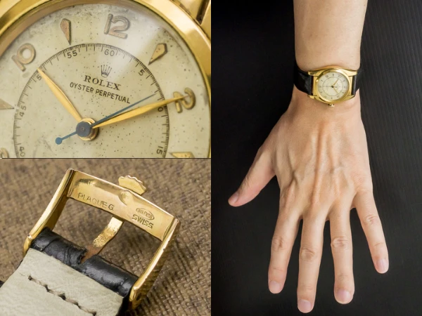 ロレックス バブルバック Ref.2940 14K/GOLDトップ S/STEEL BACK トビアラビア インサイドミニッツマーカー ヴィンテージダイヤル GF尾錠 BOX付き 本体重量40g ROLEX Bubble Back [ 代行おまかせコース ]