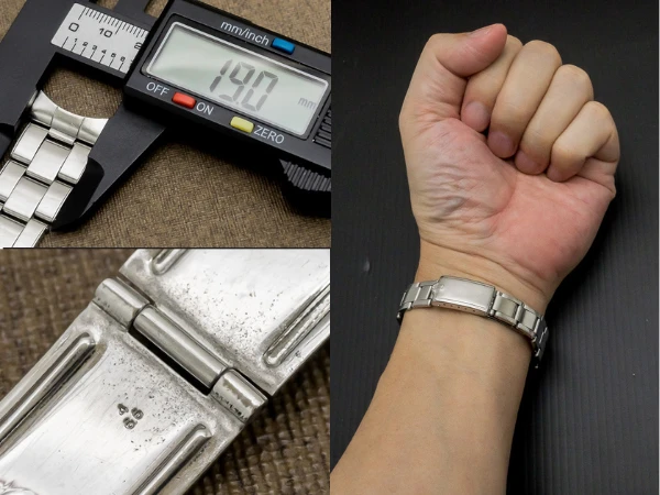ロレックス 3連 リベットブレス Ref.7205 12コマ 飛び出し王冠バックル 19mm仕様 ROLEX [代行おまかせコース]