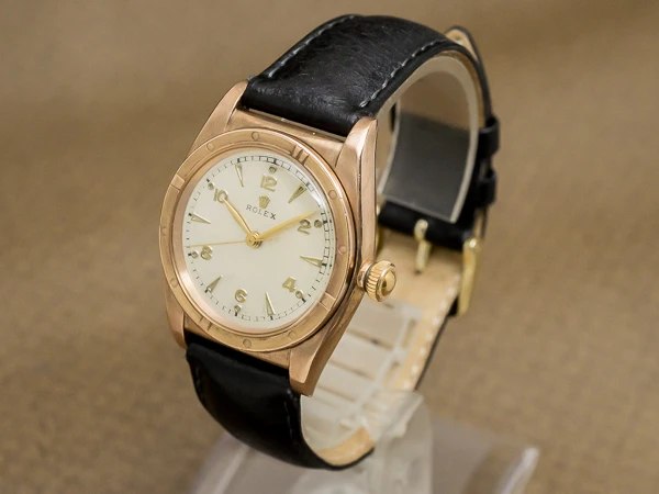 ロレックス バブルバック Ref.3725 14KRGトップ SS BACK エンジンターンドベゼル 飛アラビア ストローハットリューズ 本体重量38g ROLEX Bubble Back [ 代行おまかせコース ]