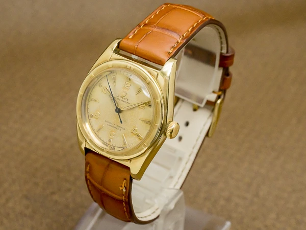 ロレックス バブルバック Ref.5015 10KYG 飛びアラビア エンジンターンドベゼル 本体重量36g GF尾錠 ROLEX Bubble-Back [ 代行おまかせコース ]