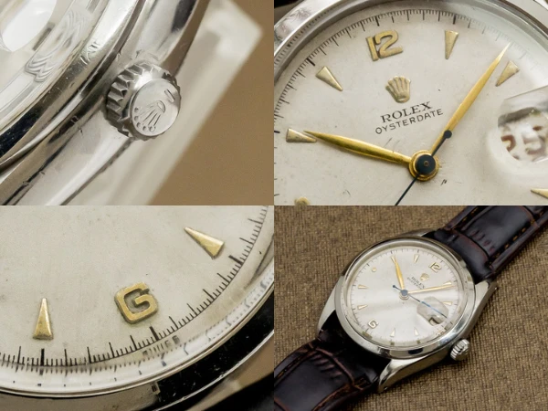 ロレックス オイスターデイト Ref.6294 アイボリーダイヤル 赤デイト サークルライン ヴィンテージ ROLEX [ 代行おまかせコース ]