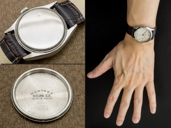 ロレックス オイスターデイト Ref.6294 アイボリーダイヤル 赤デイト サークルライン ヴィンテージ ROLEX [ 代行おまかせコース ]