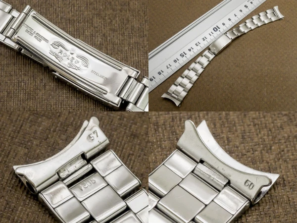 ロレックス 3連 リベットブレス Ref.7205 13コマ 飛び出し王冠バックル 19mm仕様 ROLEX [代行おまかせコース]
