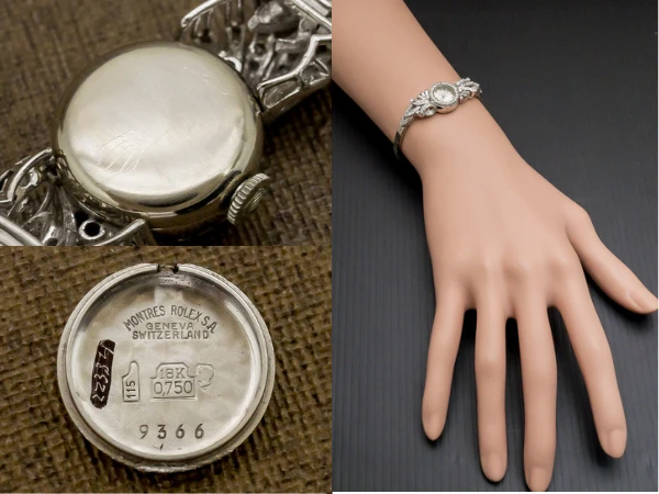 ロレックス レディース 豪華ダイヤ取り巻き プレシジョン プチラウンド 18KWGケース 手巻き アンティーク ROLEX [ 代行おまかせコース ]