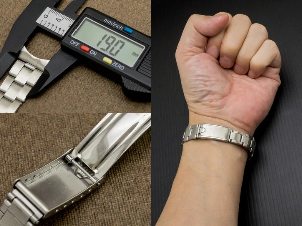 ロレックス 3連 USリベットブレス 12コマ 飛び出し王冠バックル 19mm仕様 ヴィンテージ ROLEX RIVET BRACELET [ 代行おまかせコース ]