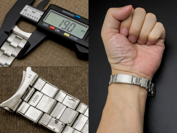 ロレックス 3連 リベットブレス Ref.7205 11コマ 飛び出し王冠バックル 19mm仕様 ROLEX [代行おまかせコース]