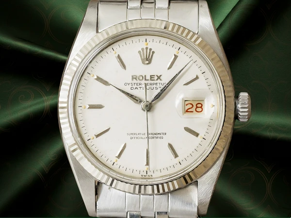 ロレックス オイスターパーペチュアル デイトジャスト Ref.6605 アイボリーダイヤル 赤黒デイト ヴィンテージ ROLEX [ 代行おまかせコース ]