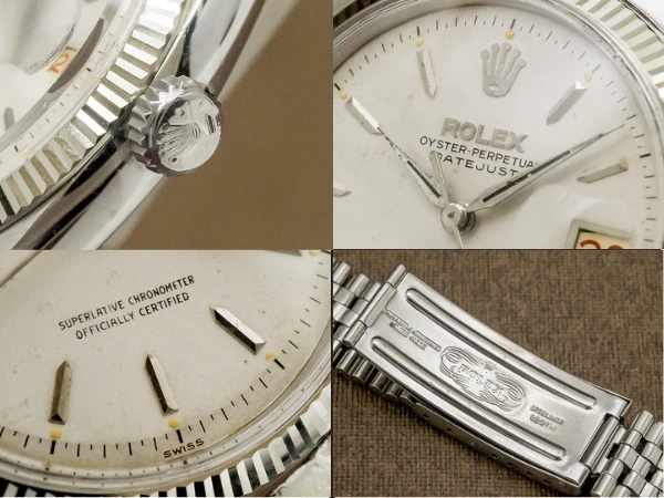 ロレックス オイスターパーペチュアル デイトジャスト Ref.6605 アイボリーダイヤル 赤黒デイト ヴィンテージ ROLEX [ 代行おまかせコース ]