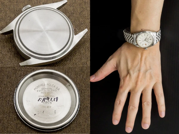 ロレックス オイスターパーペチュアル デイトジャスト Ref.6605 アイボリーダイヤル 赤黒デイト ヴィンテージ ROLEX [ 代行おまかせコース ]