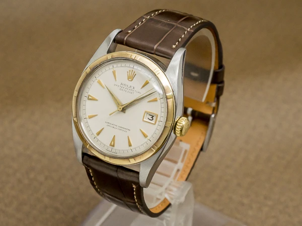 ロレックス セミバブルバック Ref.6105 YG/SS コンビ 自動巻き デイトジャスト エンジンターンドベゼル ROLEX Semi-Bubbleback [ 代行おまかせコース ]