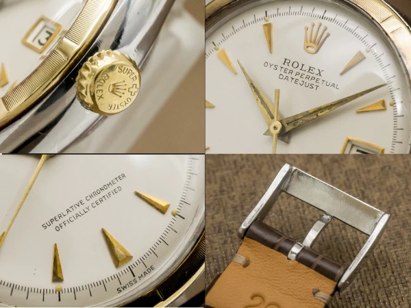 ロレックス セミバブルバック Ref.6105 YG/SS コンビ 自動巻き デイトジャスト エンジンターンドベゼル ROLEX Semi-Bubbleback [ 代行おまかせコース ]