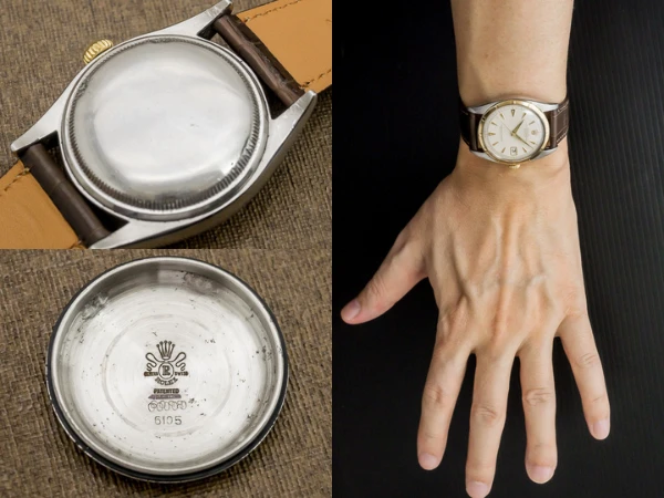 ロレックス セミバブルバック Ref.6105 YG/SS コンビ 自動巻き デイトジャスト エンジンターンドベゼル ROLEX Semi-Bubbleback [ 代行おまかせコース ]