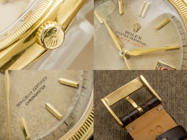 ロレックス セミバブルバック Ref.6075 18KYG 自動巻き 赤DATEJUST表記 ヴィンテージ ダイヤル 重量52g ROLEX Semi-Bubbleback [ 代行おまかせコース ]