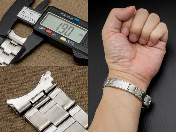 ロレックス 3連 リベットブレス Ref.7205 12コマ 飛び出し王冠バックル 19mm仕様 ROLEX [代行おまかせコース]